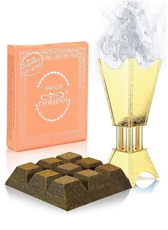 Nabeel Pack of 2 Bakhoor Nabeel 40 Grams Beautiful Smelling Popular Oudh Incense Solid Perfume Bar - Image 3